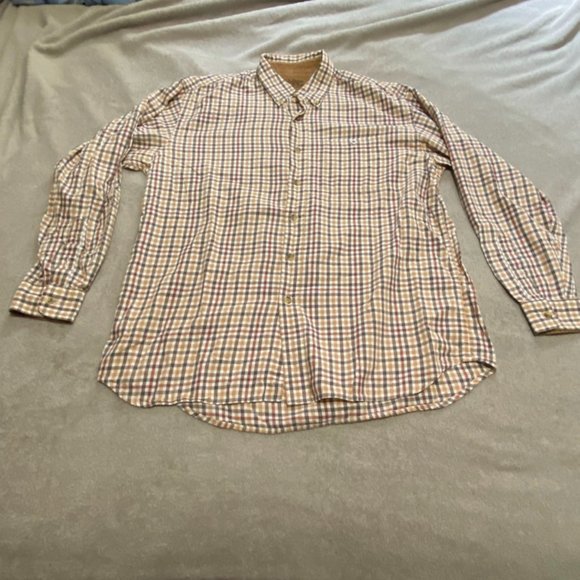 LL Bean Men's Button Up Shirt Plaid Colored Large - Picture 1 of 9